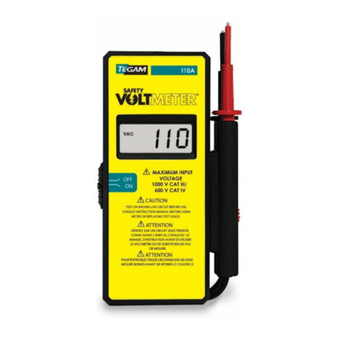 Tegam 110A User manual