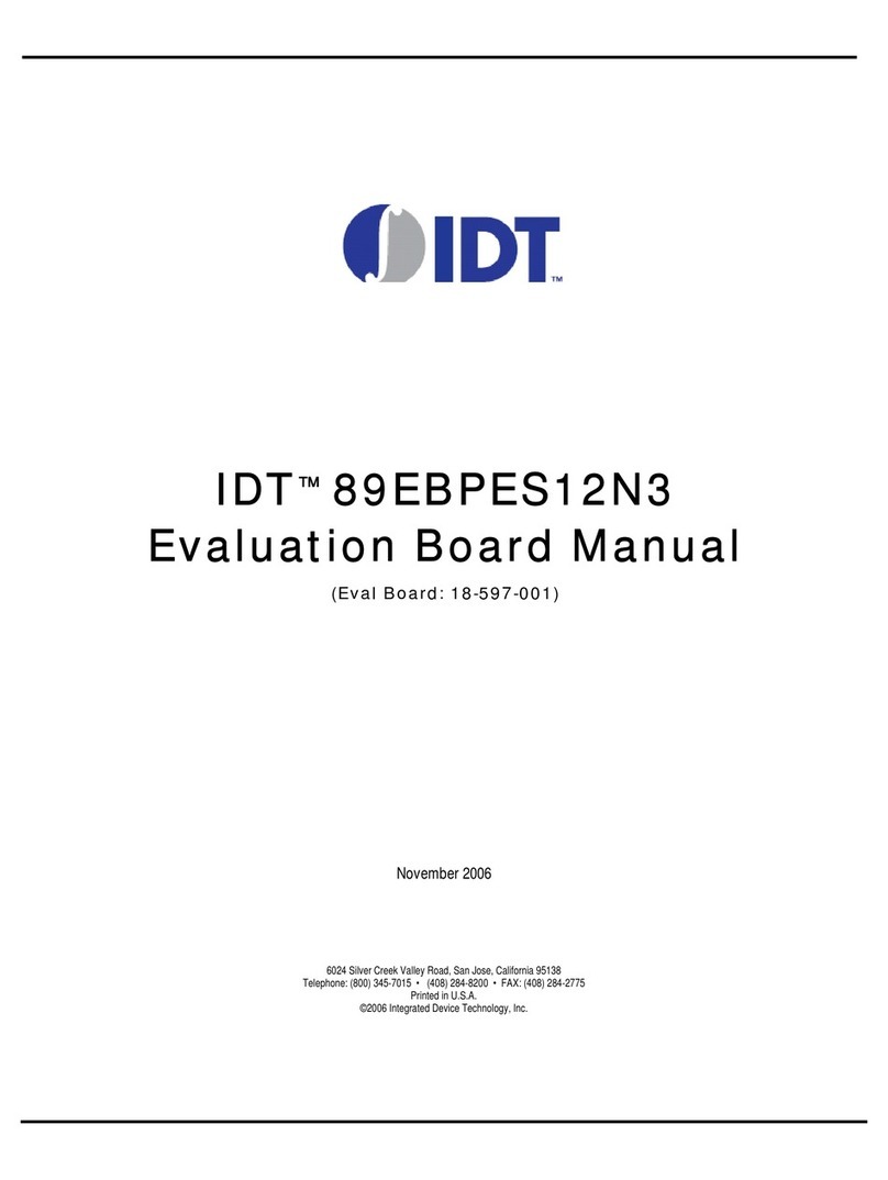 IDT 89EBPES12N3 Evaluation board manual