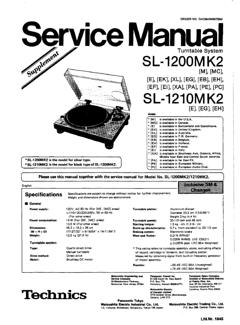 Panasonic SL-1200MK2 Service manual