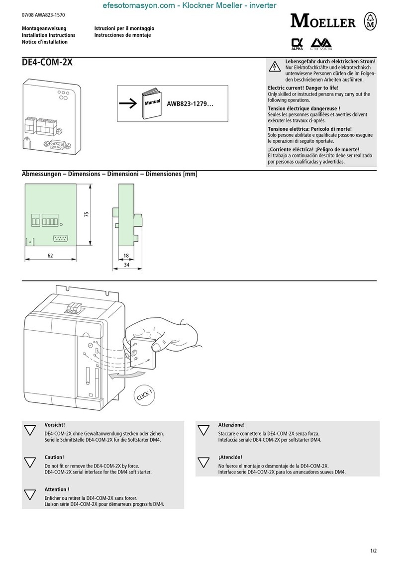 Moeller DE4-COM-2X User manual