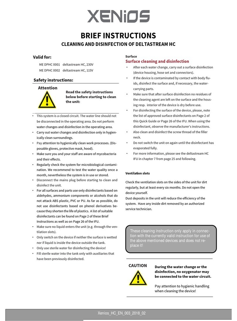 Xenios AG Deltastream ME DPHC 0001 Brief instructions