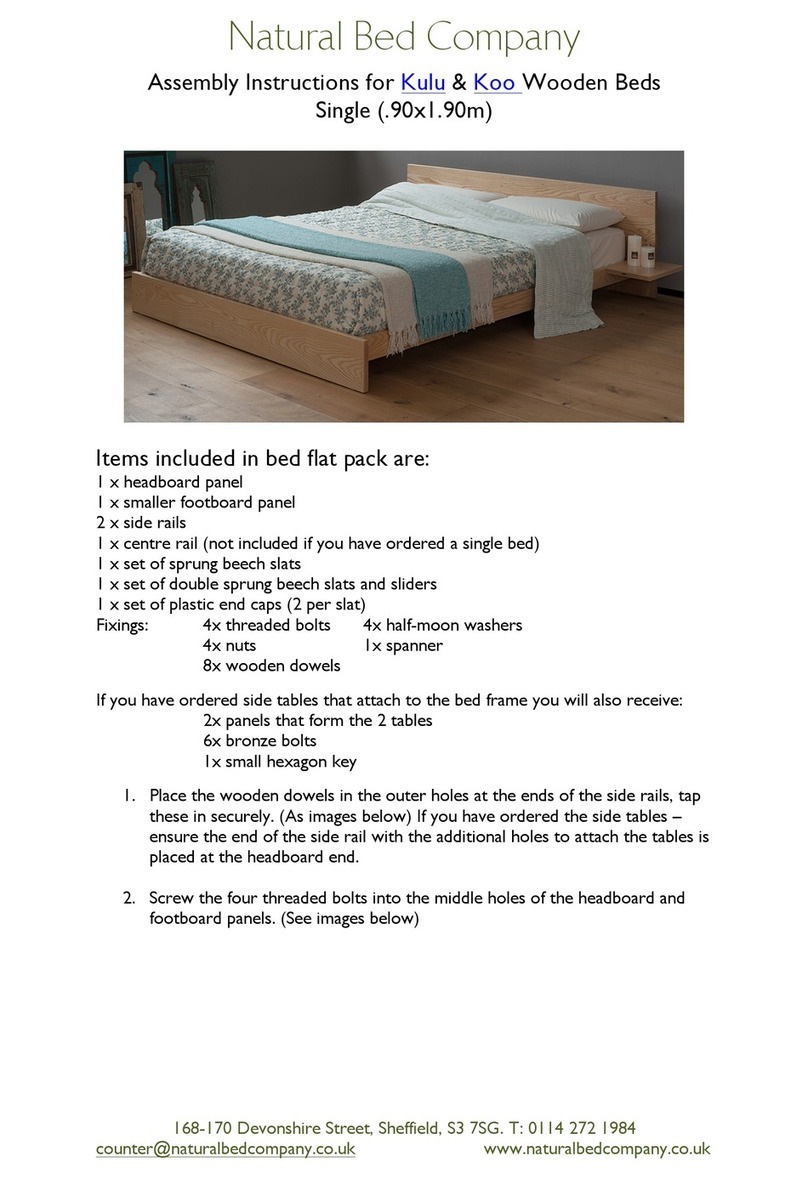 Natural Bed Company Kulu & Koo Single Assembly instructions