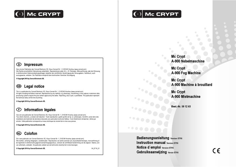 MC Crypt a-900 User manual