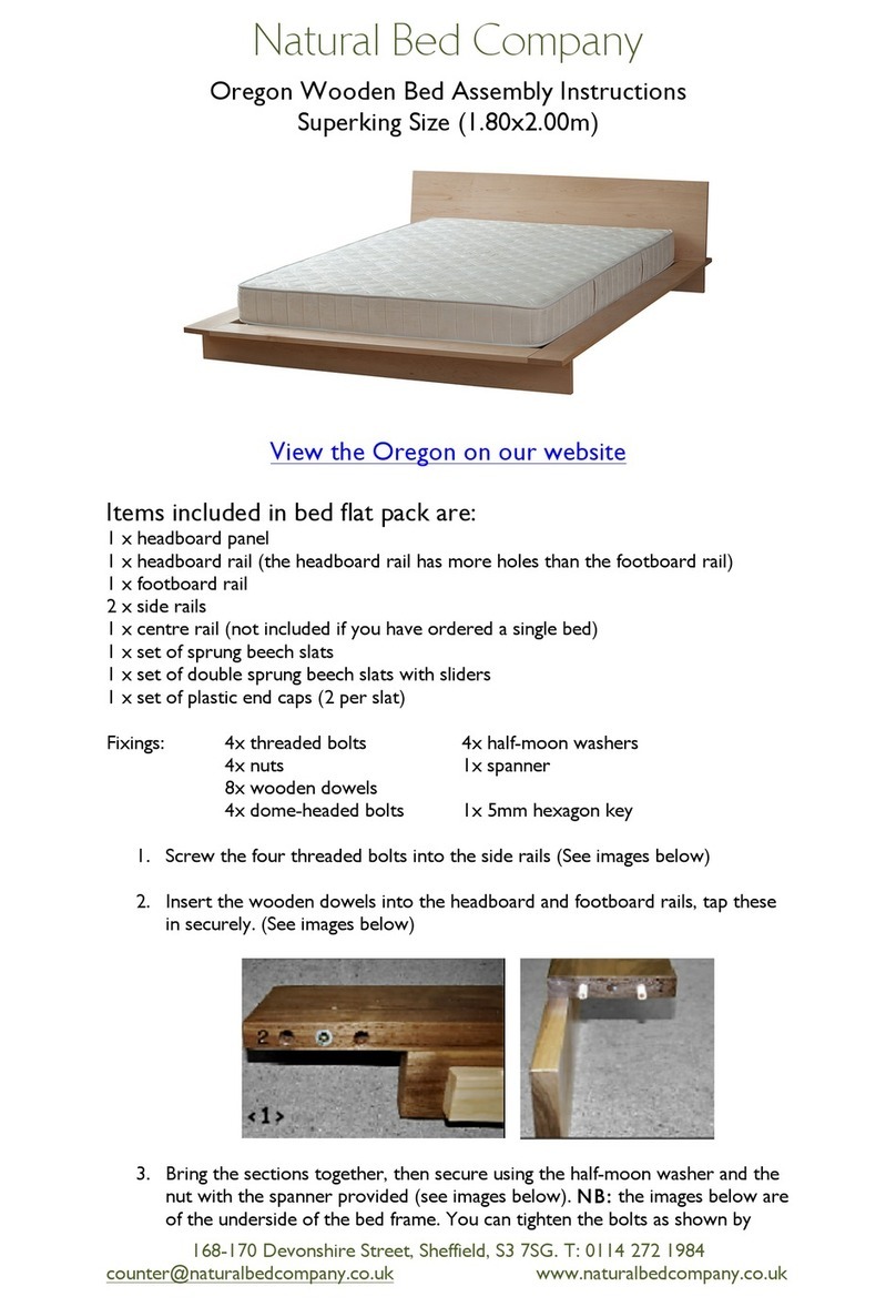 Natural Bed Company Oregon Superking Size Assembly instructions Natural Bed Company Oregon Superking Size Assembly instructions