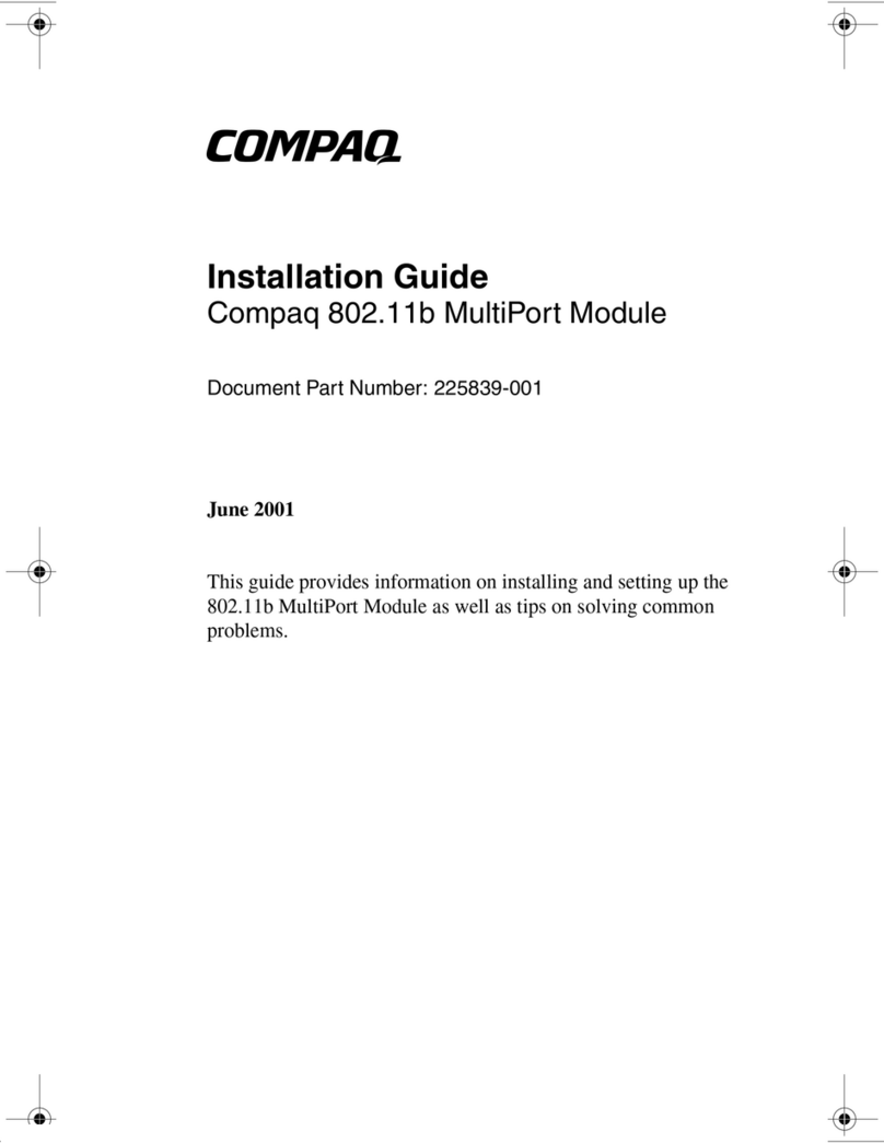 Compaq 802.11b MultiPort installation guide Compaq 802.11b MultiPort installation guide