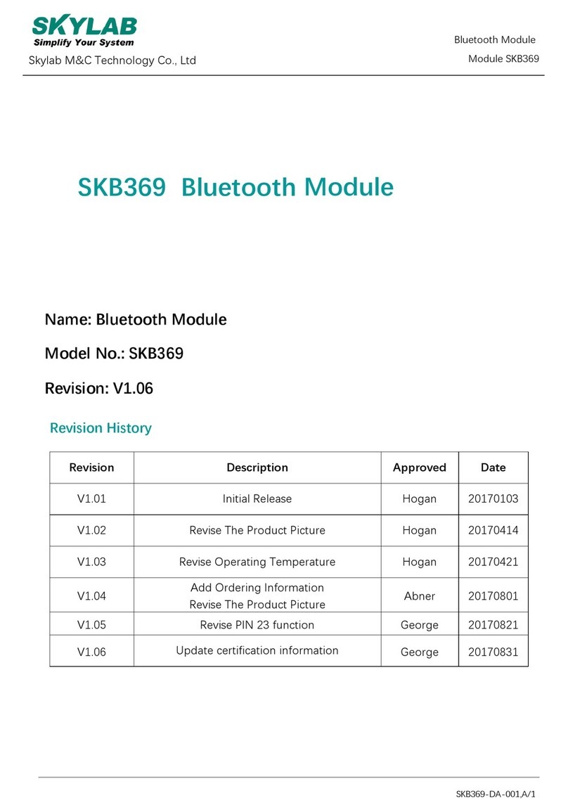 Skylab SKB369 User manual