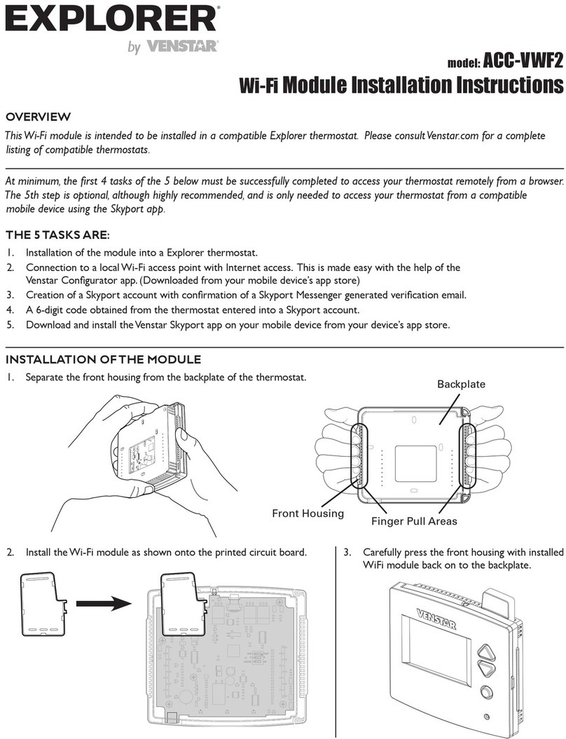 Venstar Explorer ACC-VWF2 installation instructions