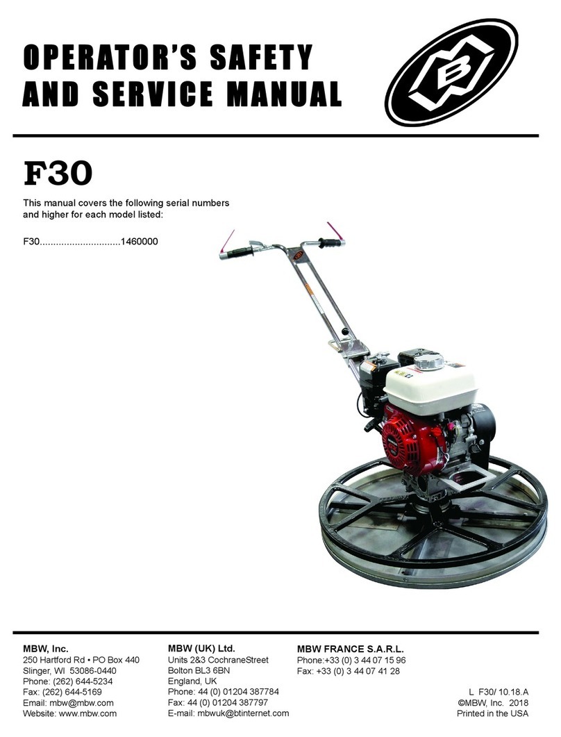 MBW F30 User manual