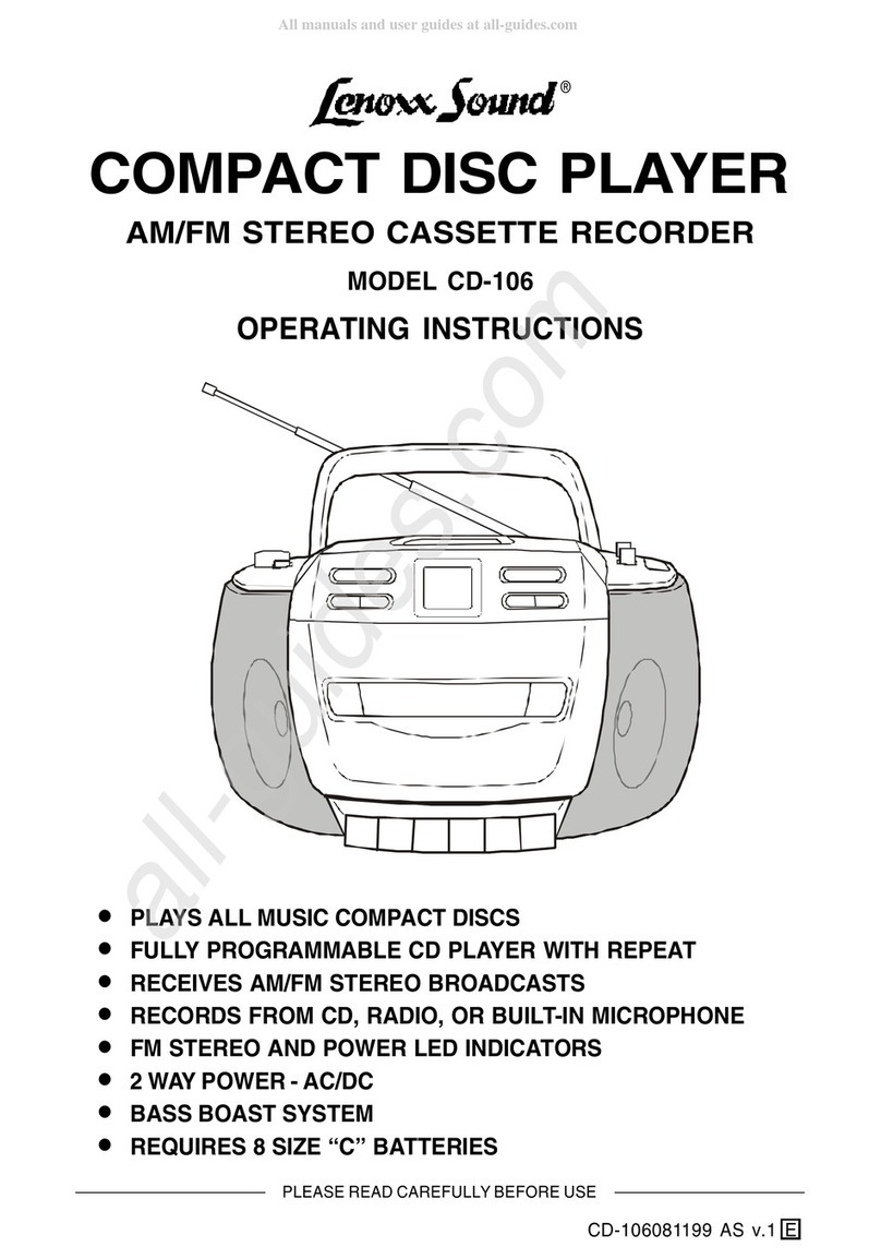 Lenoxx Sound CD-106 User manual