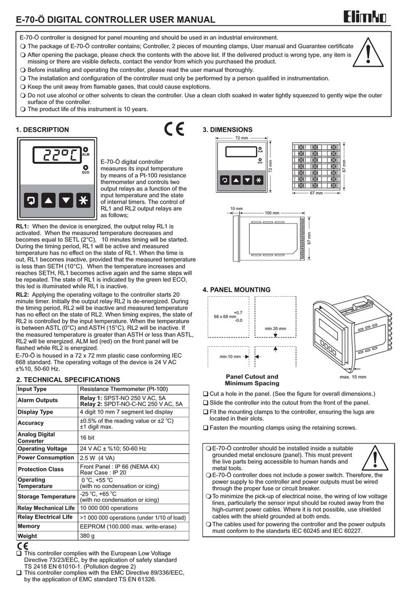 Elimko E-70-O User manual