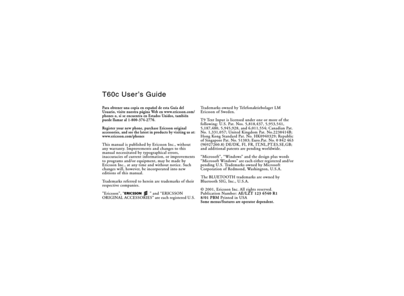 Ericsson T60c User manual