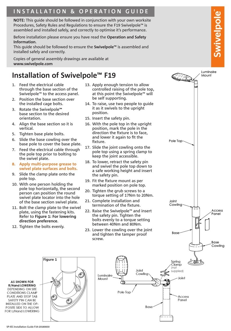 Swivelpole F19 Installation & operation guide