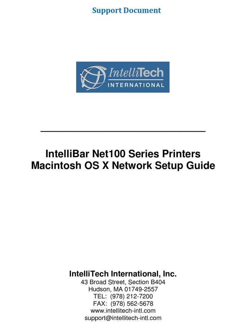 IntelliTech IntelliBar Net100 Series User manual