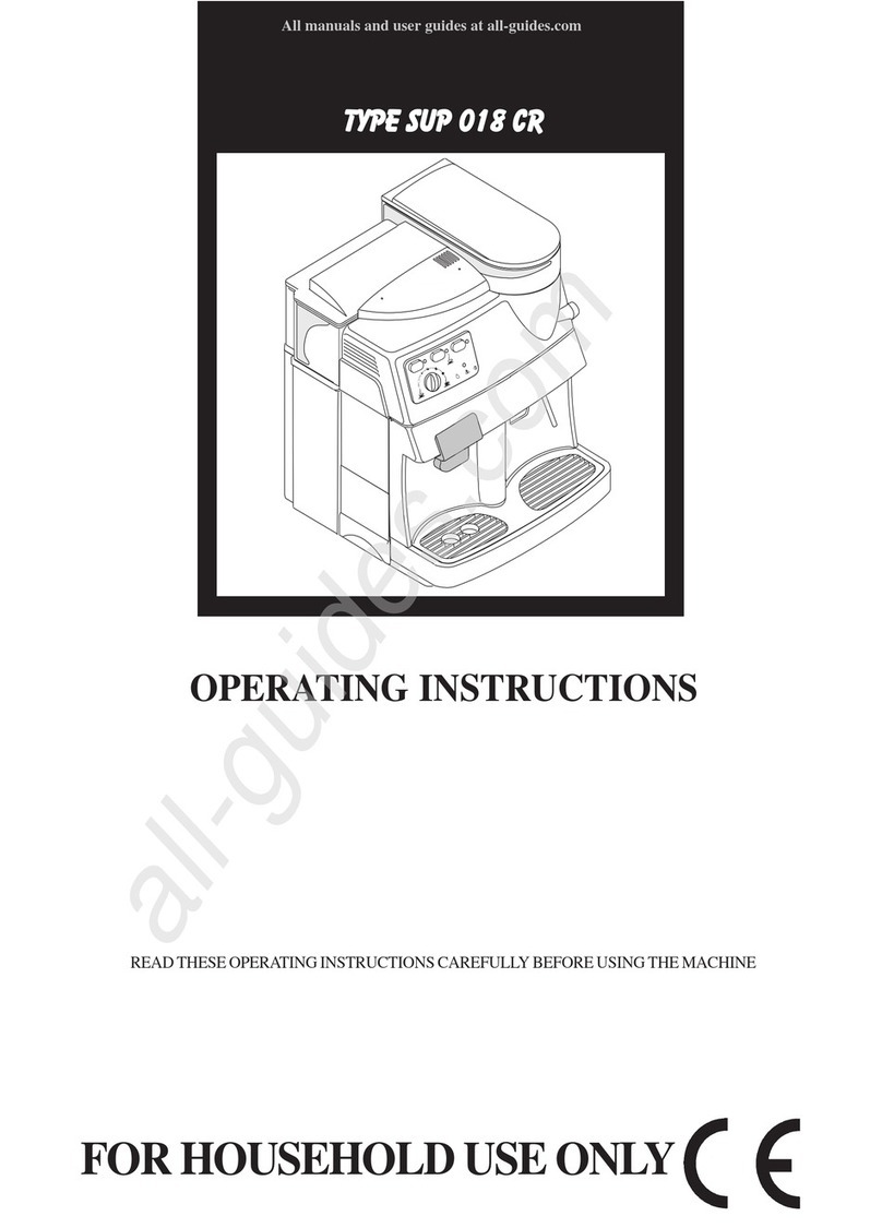 Saeco Vienna de Luxe Sup 018 CR operating instructions