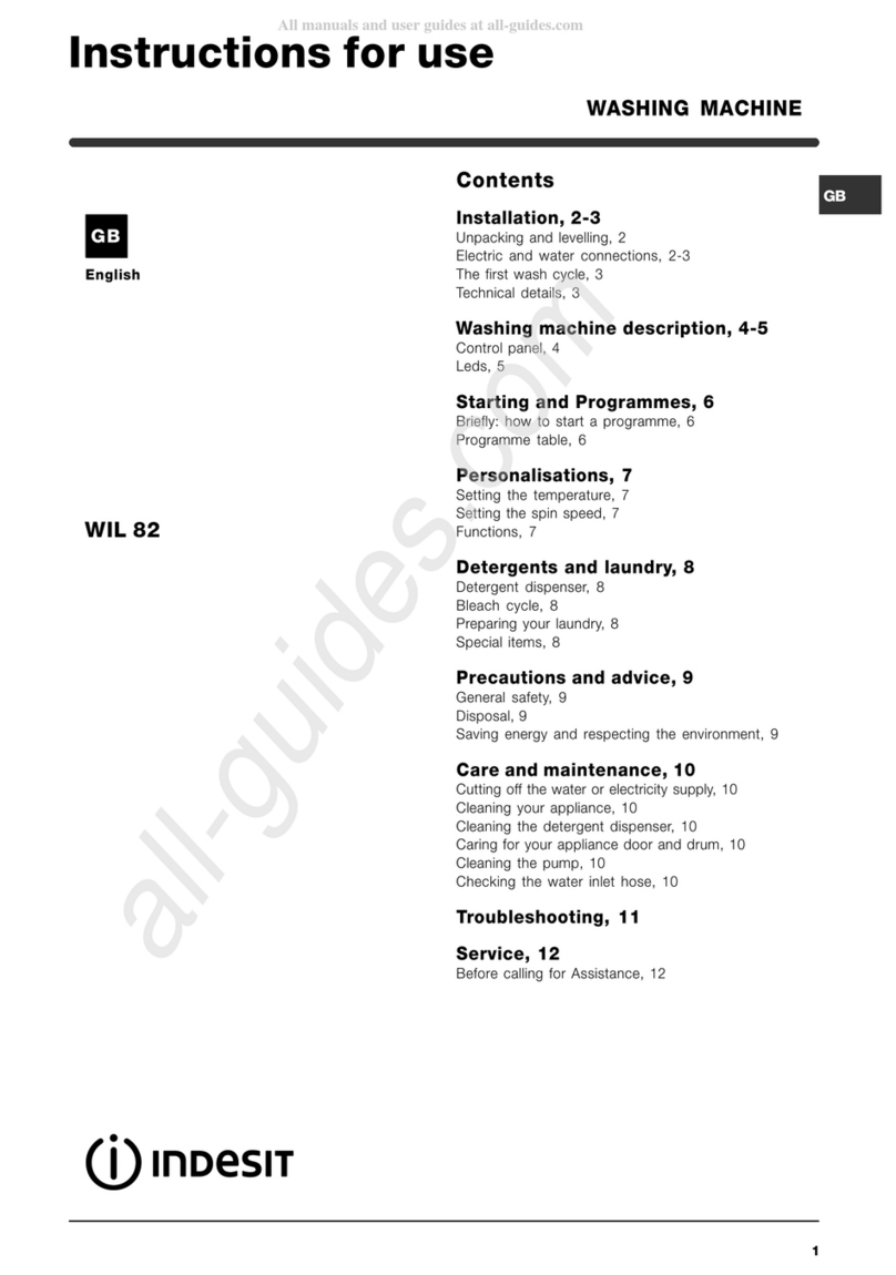 Indesit WIL 82 Instructions for use