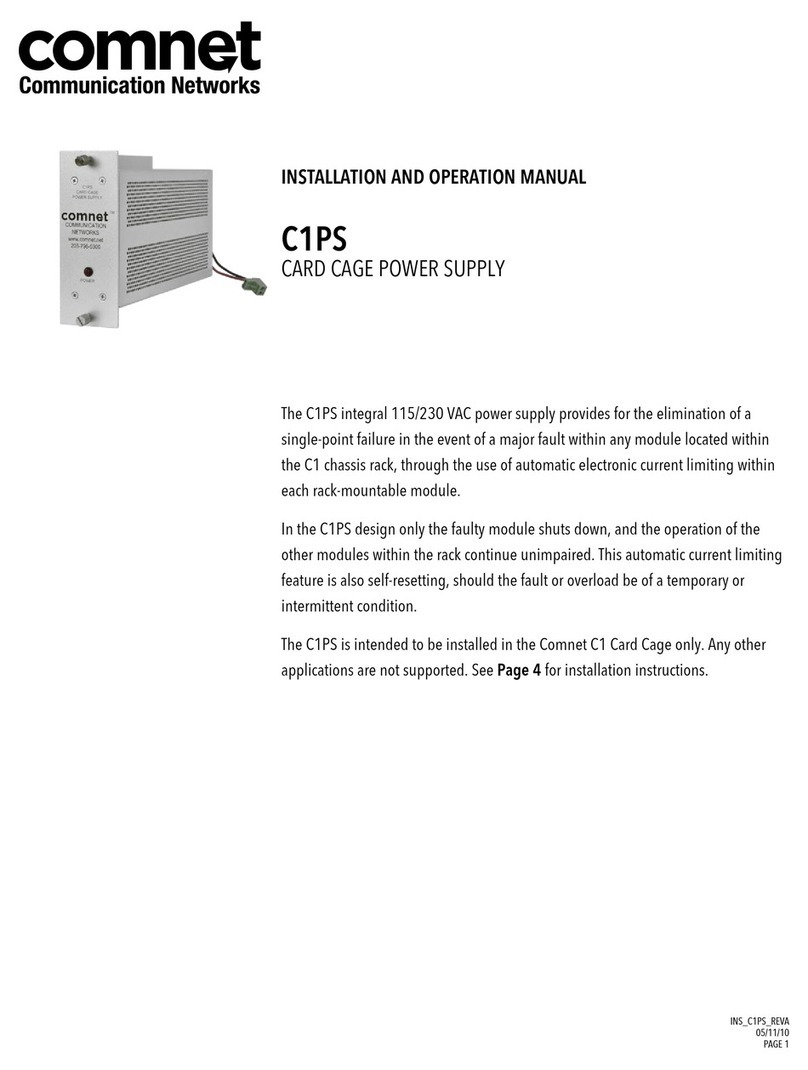 Comnet C1PS Installation and operation