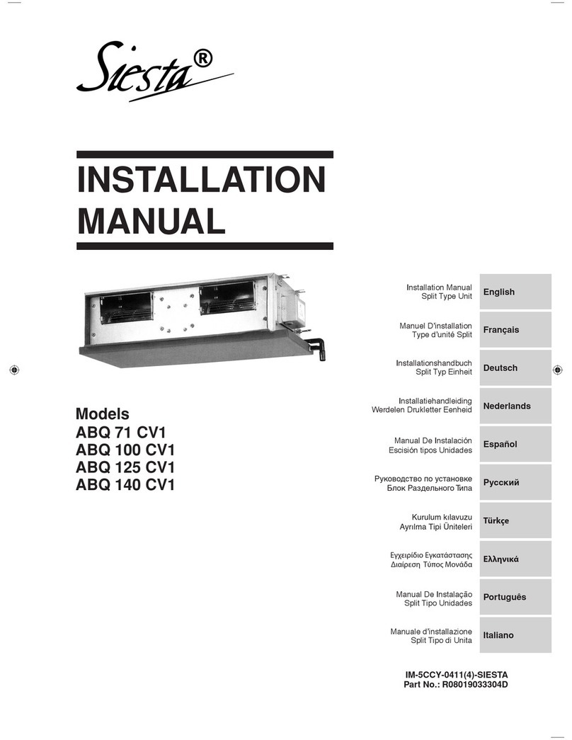 Siesta ABQ 100 CV1 installation manual
