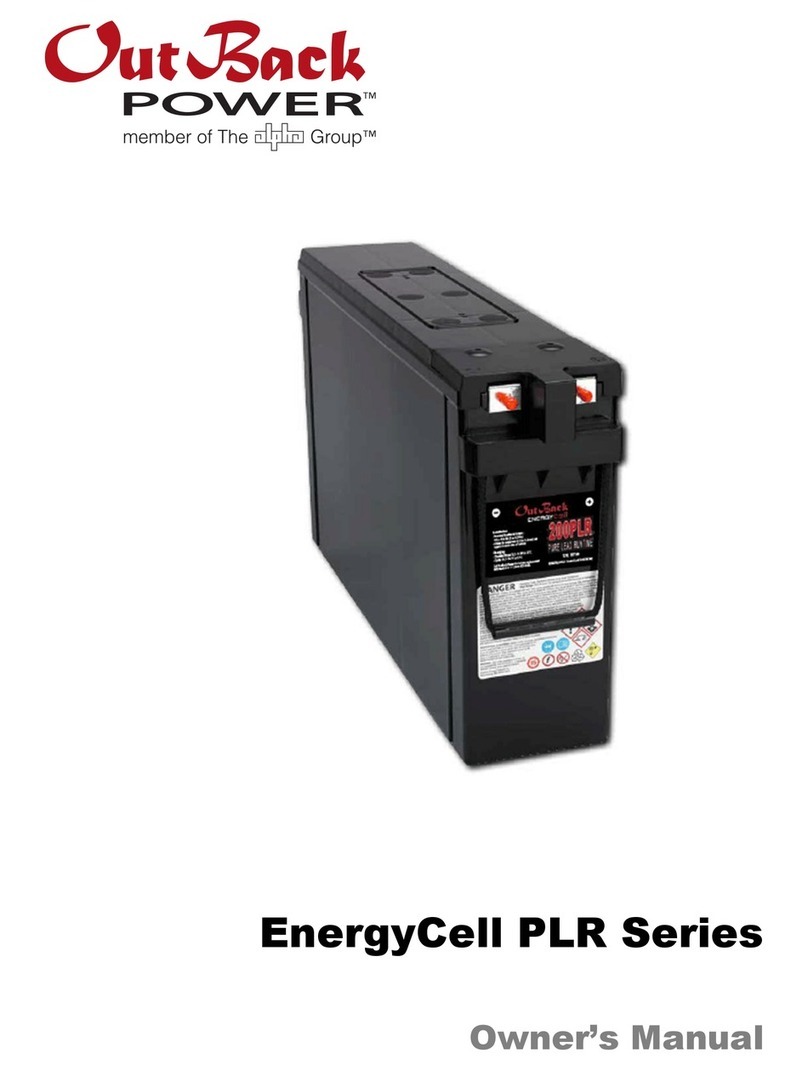 OutBack Power Technologies EnergyCell PLR Series owner's manual