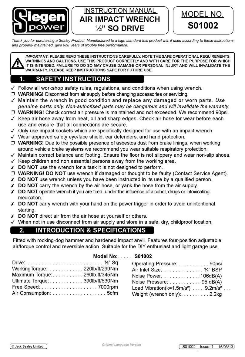 siegen power S01002 instruction manual