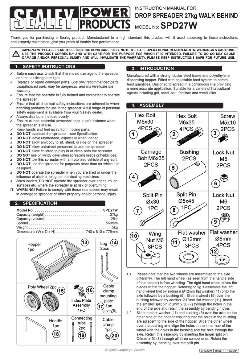 Sealey SPD27W instruction manual