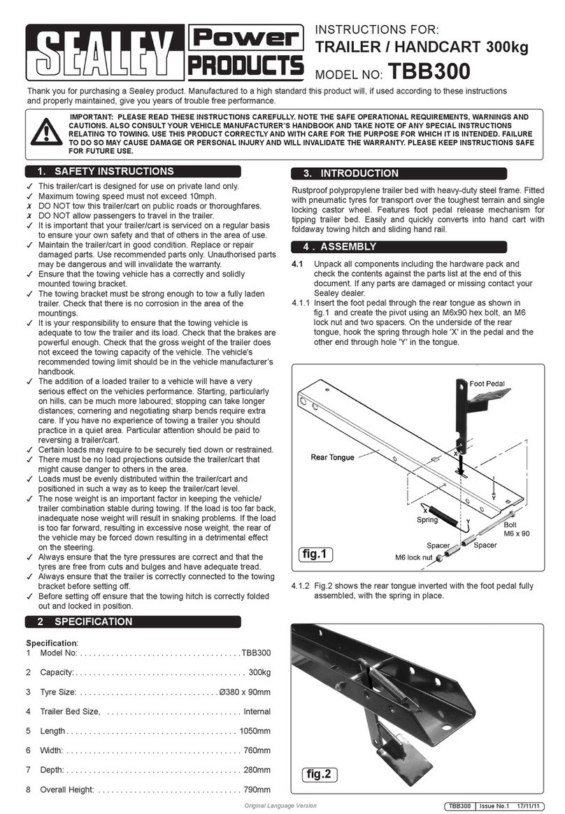 Sealey TBB300 Instructions for