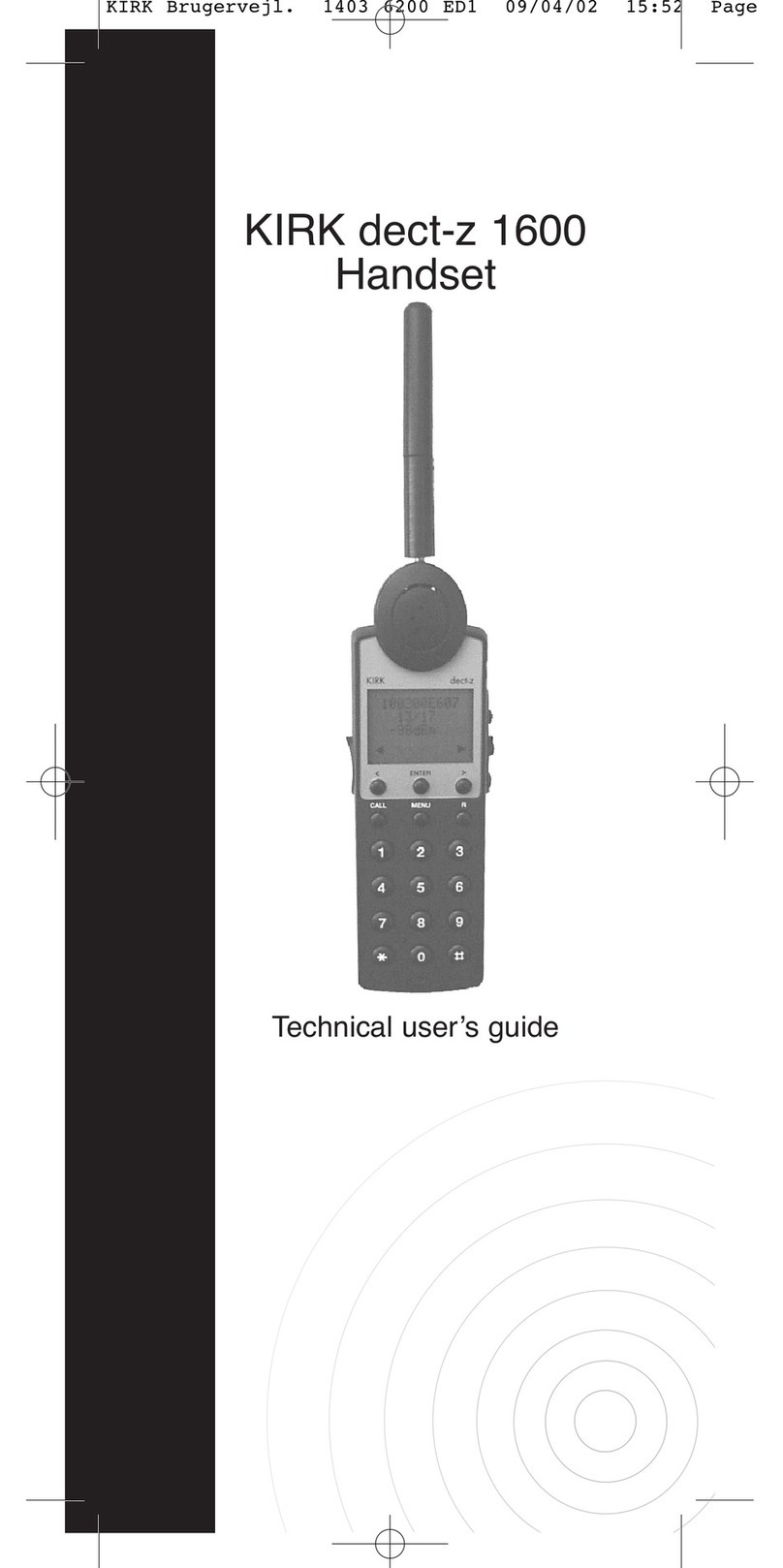 Kirk dect-z 1600 Manual