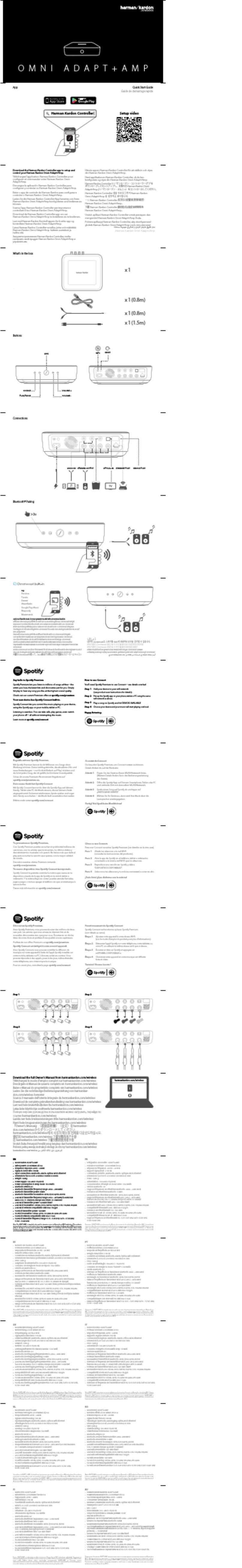 Harman Kardon OMNI ADAPT+AMP quick start guide
