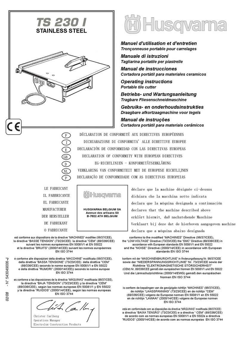 Husqvarna TS 230 I operating instructions
