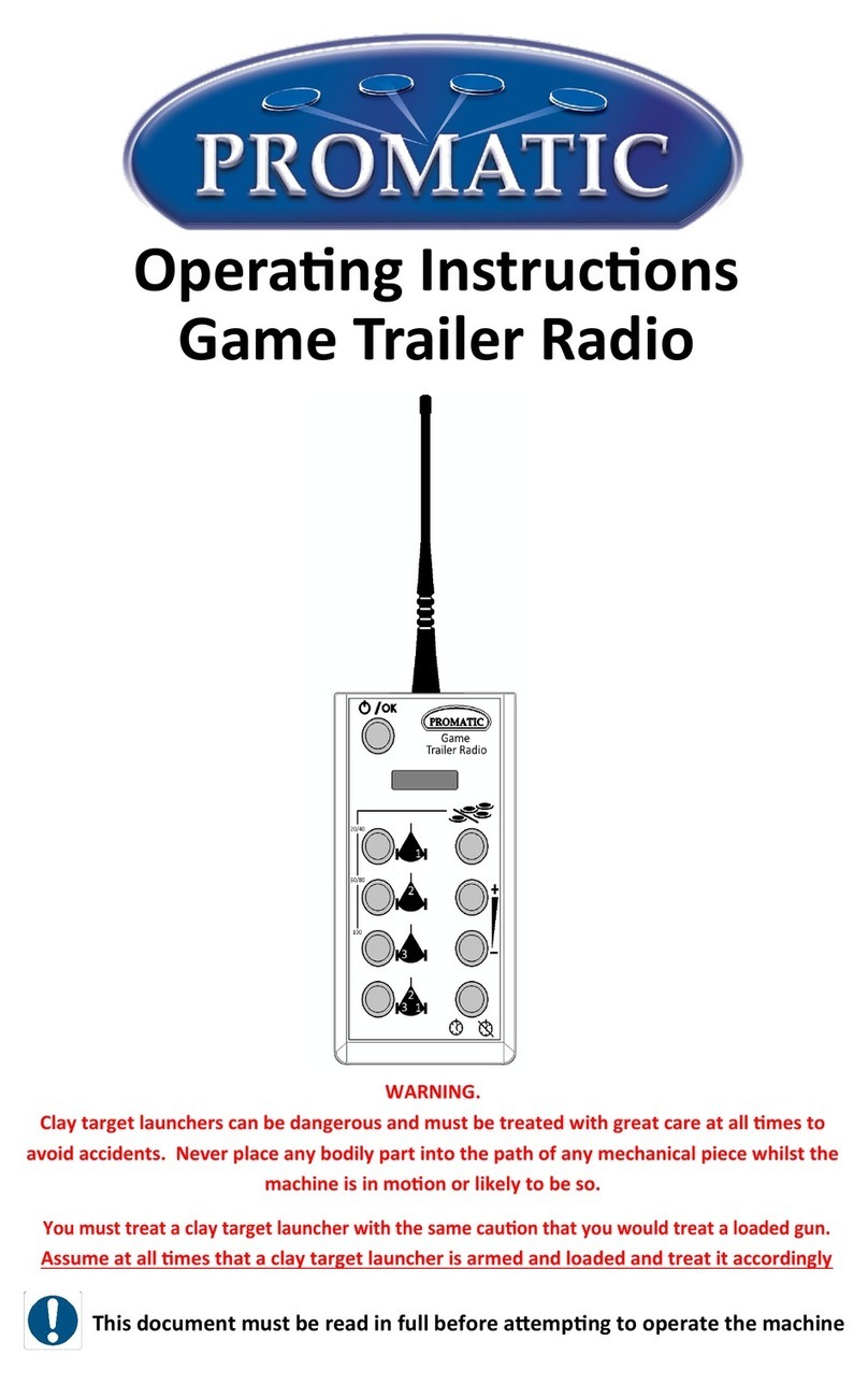 Promatic Game Trailer Radio User manual