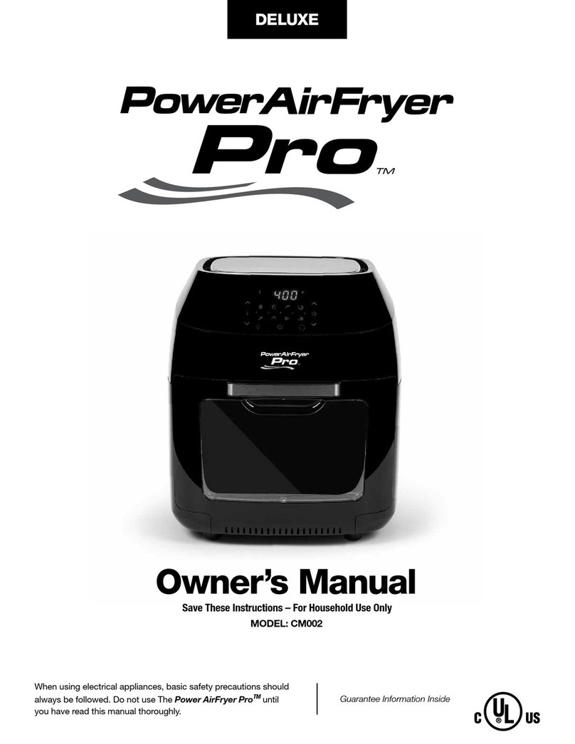 TriStar Power AirFryer Pro CM002 owner's manual