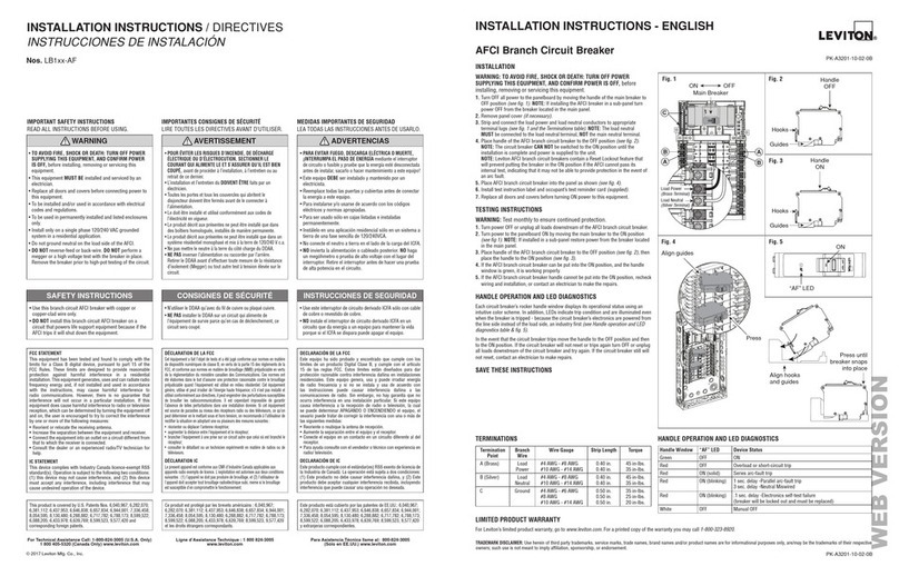 Leviton LB1XX-AF SERIES installation instructions