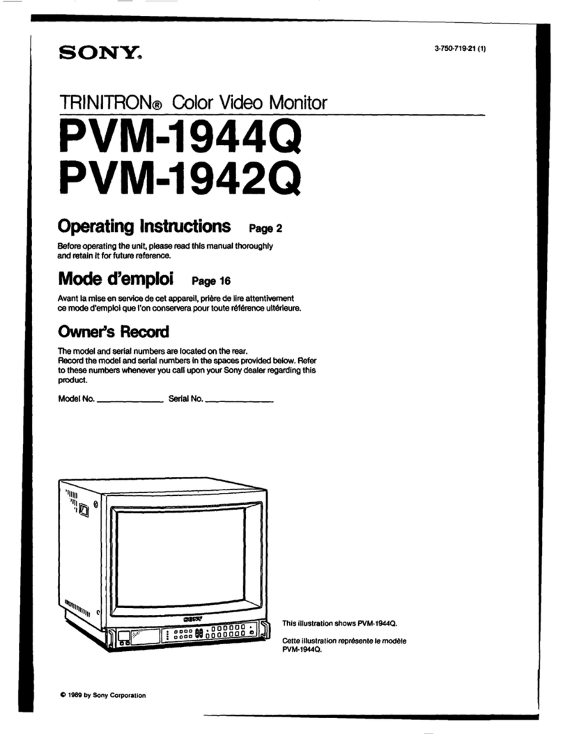 Sony TRINITRON PVM-1942Q User manual