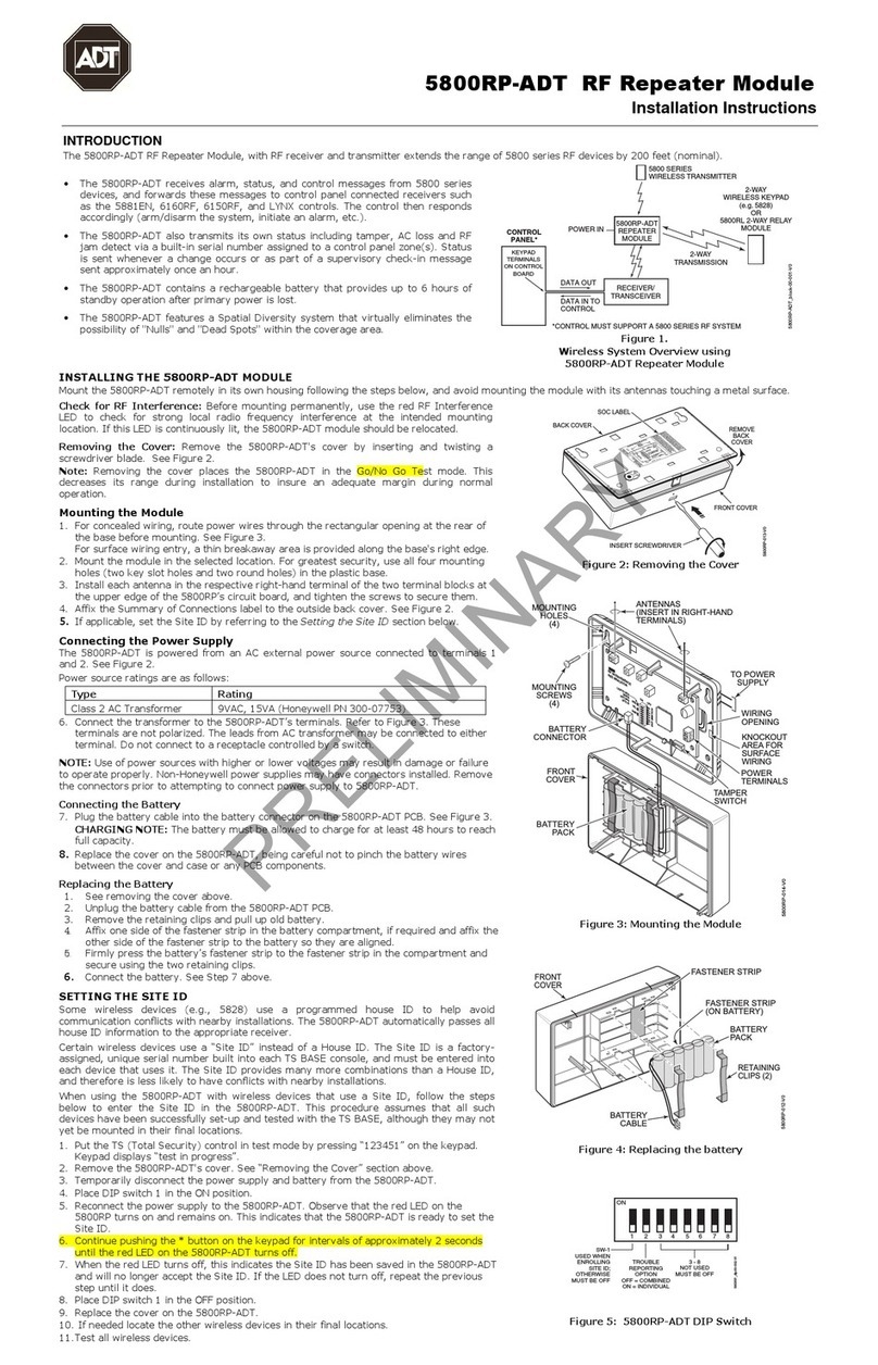ADT 5800RP-ADT installation instructions