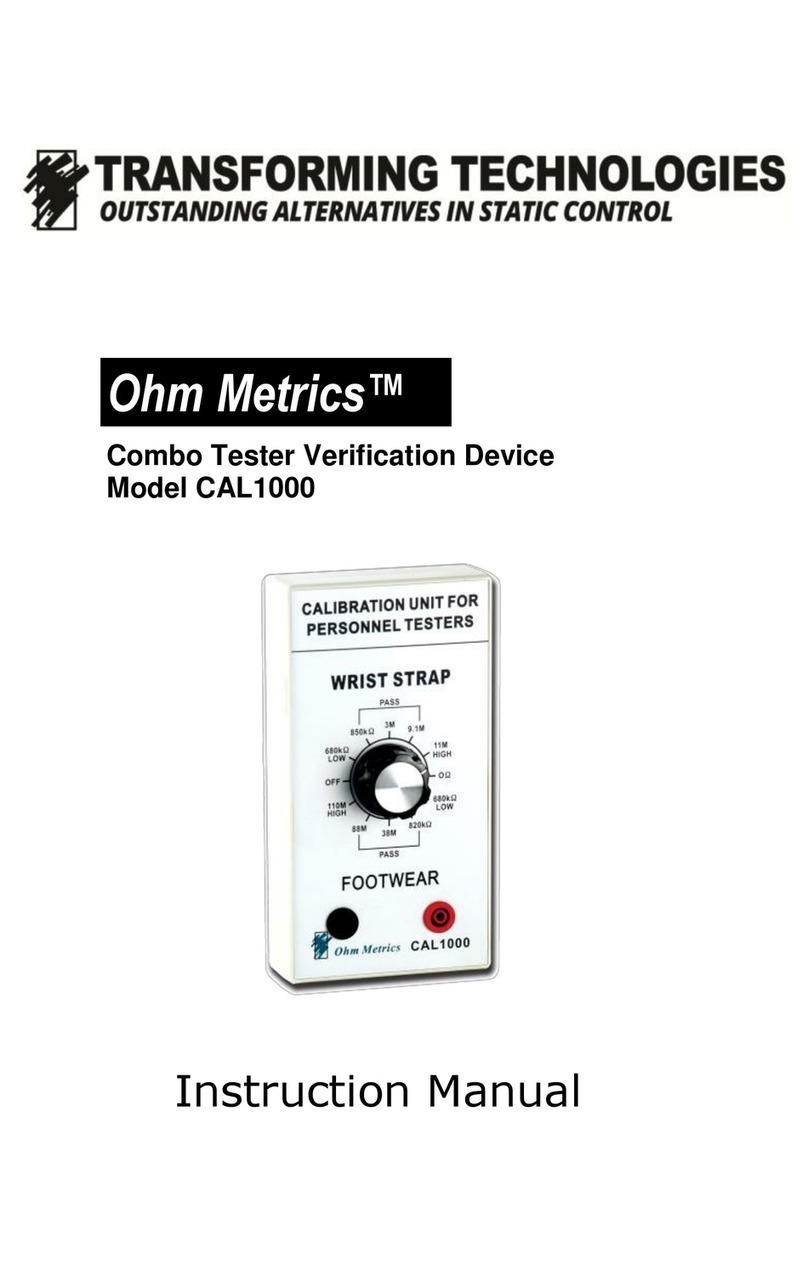 Transforming Technologies Ohm Metrics CAL1000 instruction manual