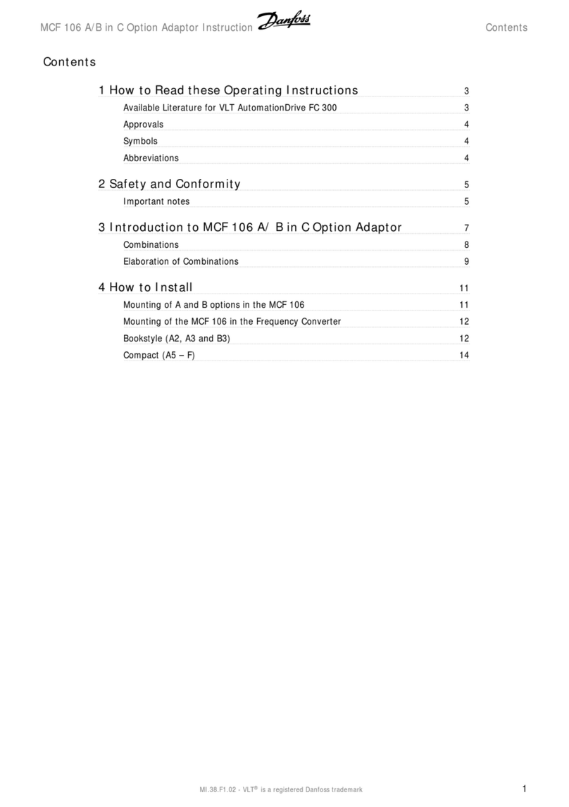 Danfoss MCF 106 User manual Danfoss MCF 106 User manual