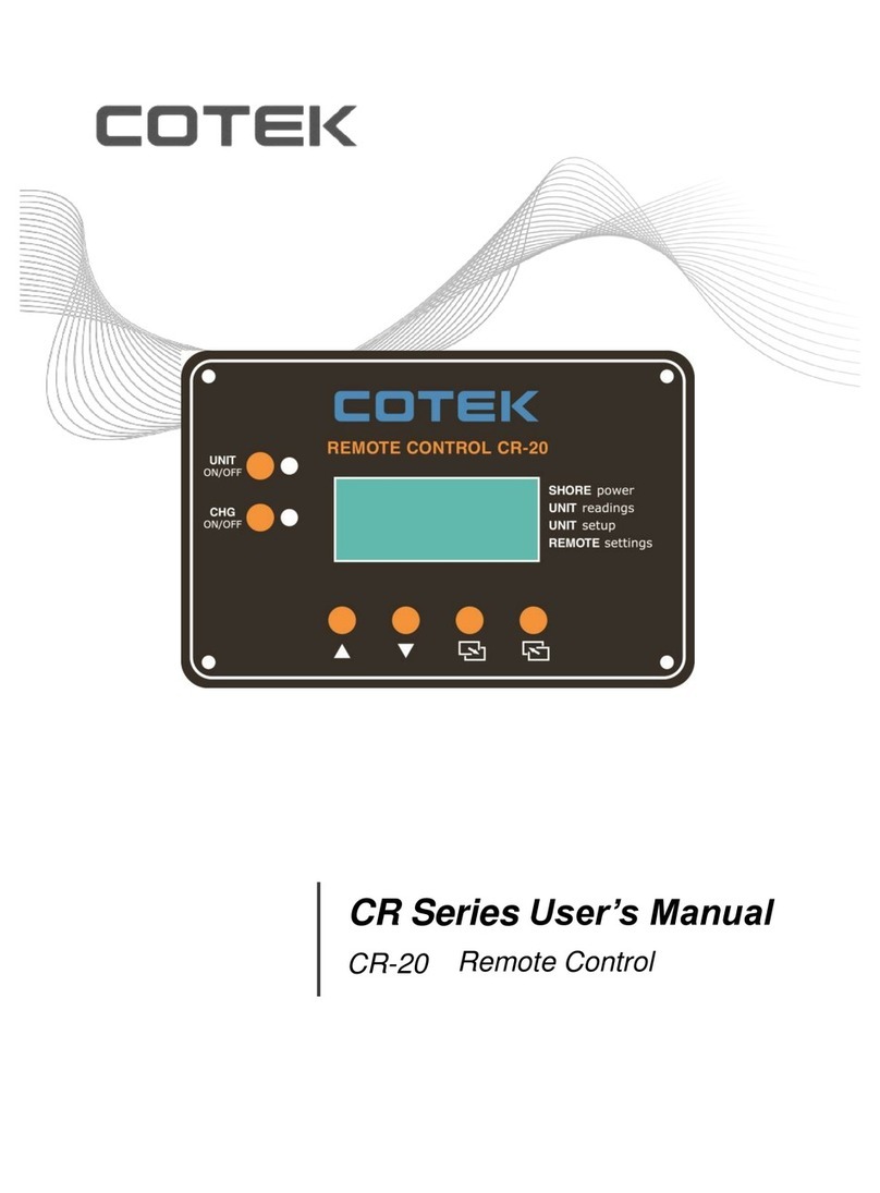Cotek CR-20 User manual