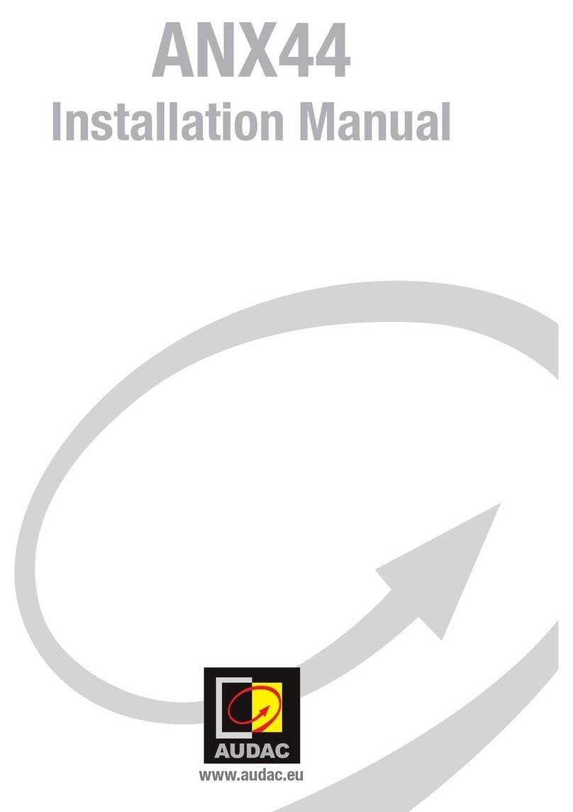 AUDAC ANX44 Installation guides
