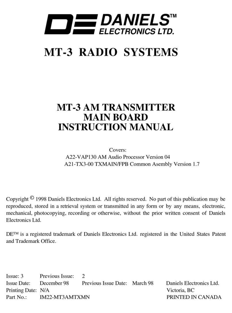 Daniels Electronics Ltd. MT-3 User manual