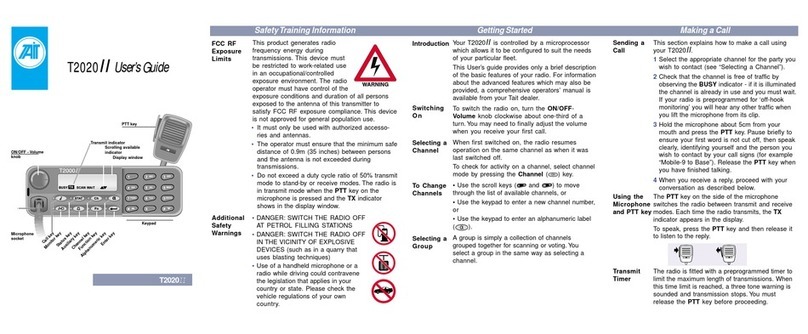 Tait T2020 Series II User manual