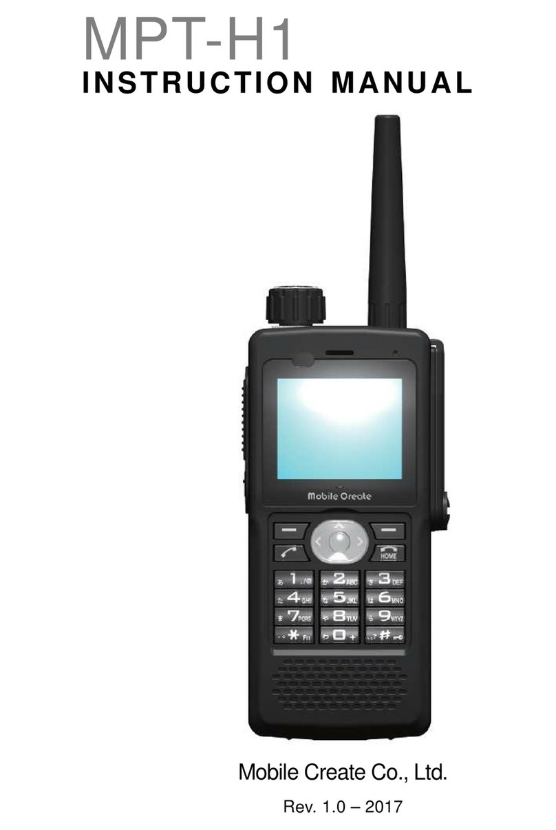 Mobile Create MPT-H1 instruction manual