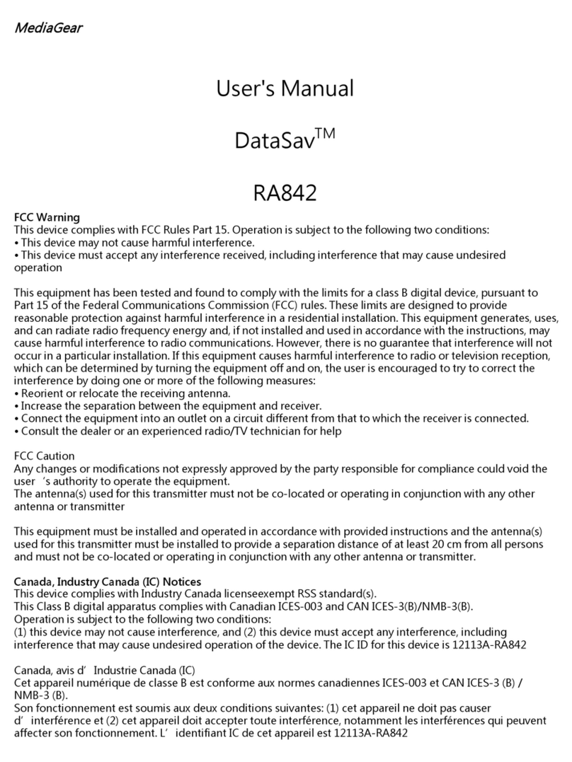 MediaGear DataSav RA842 user manual