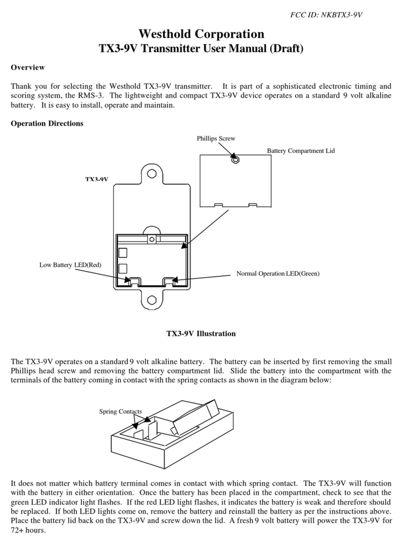 Westhold TX3-9V user manual