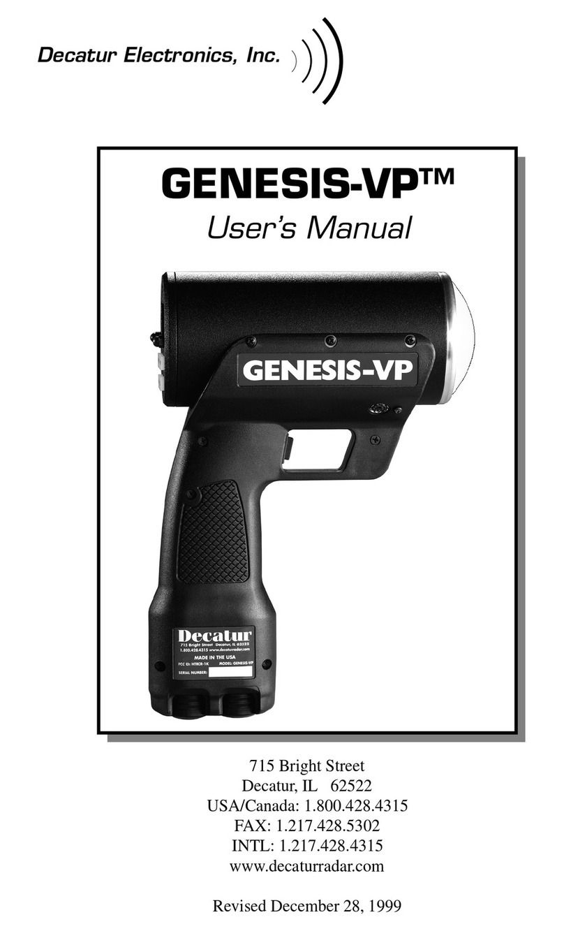 Decatur Electronics GENESIS-VP user manual