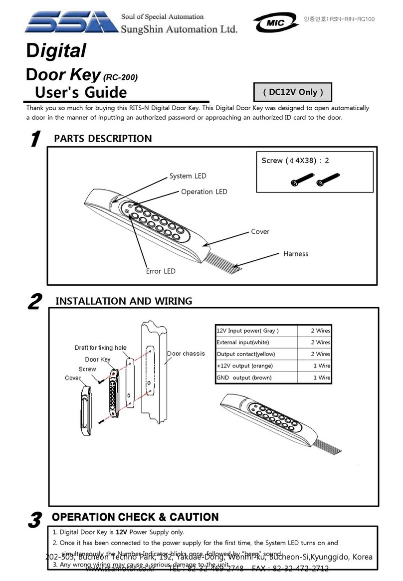 SSA RITS-N RC-200 user guide