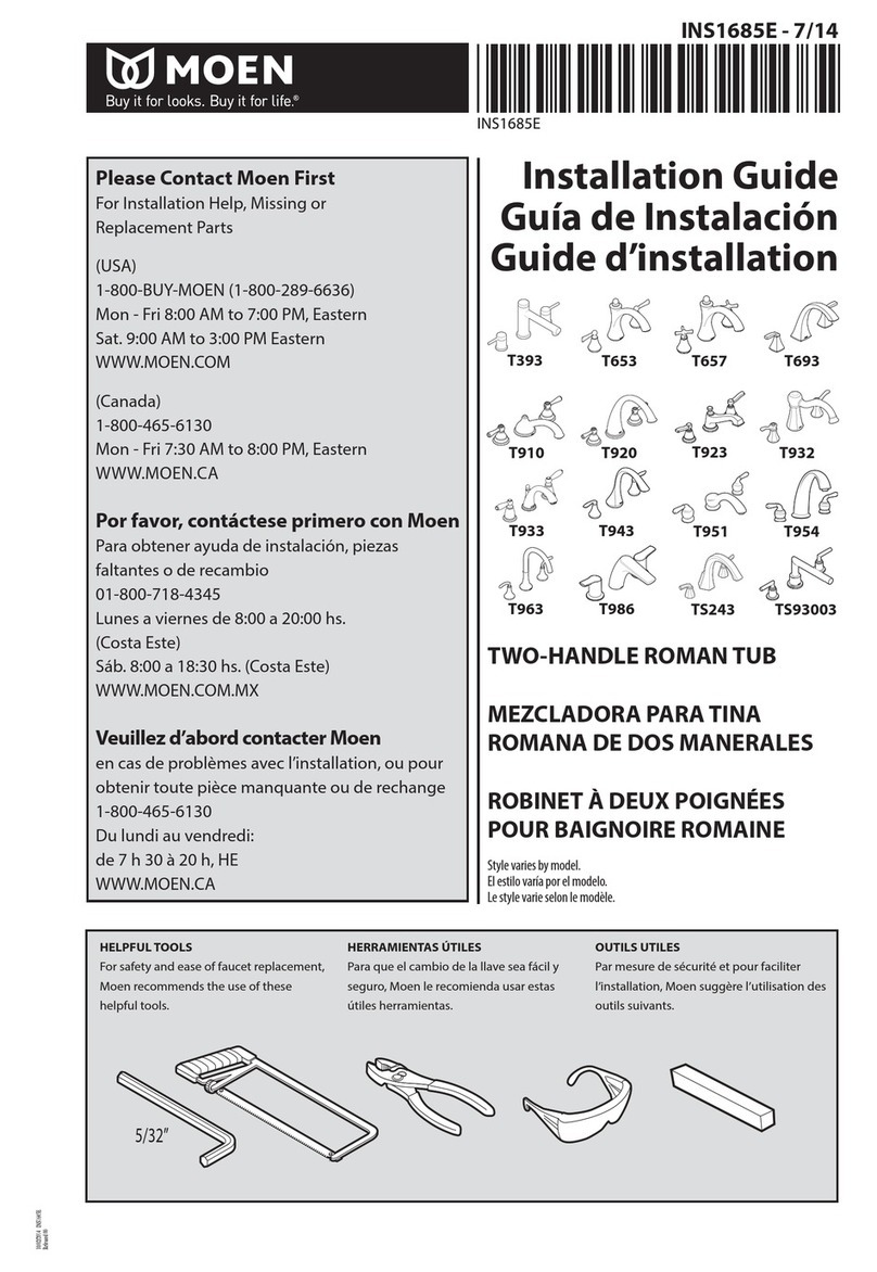 Moen T393 User manual