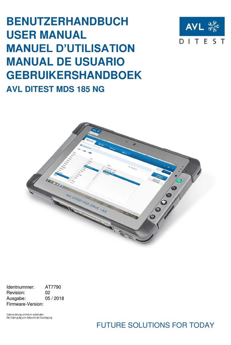 AVL DITEST MDS 185 NG user manual