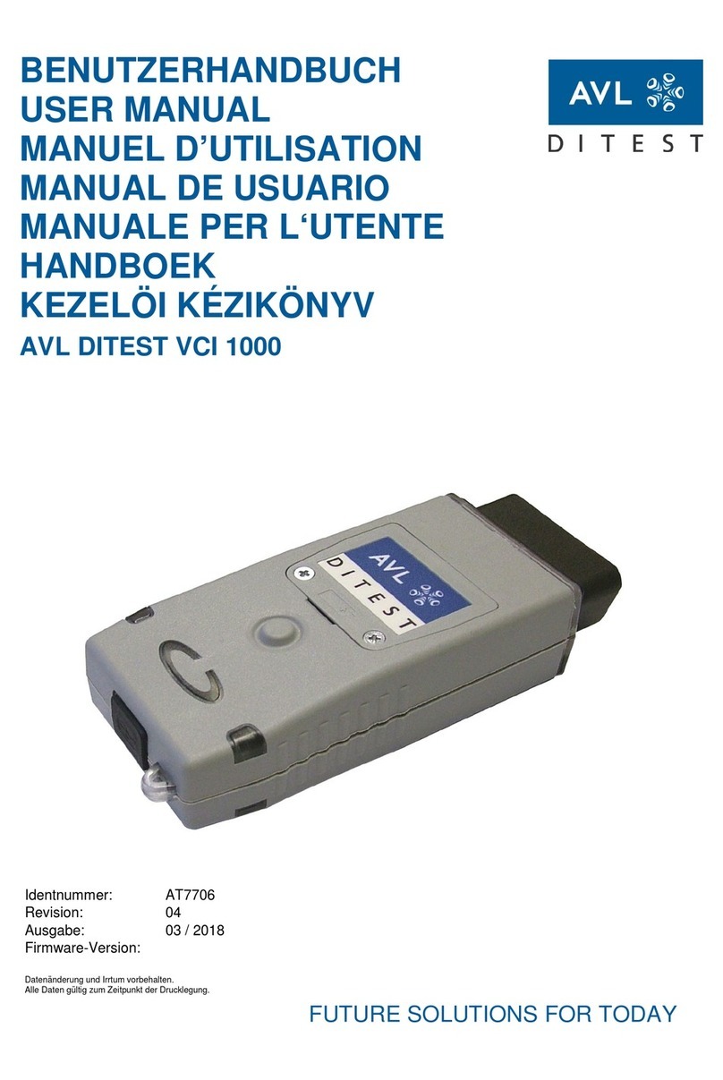 AVL DITEST VCI 1000 user manual