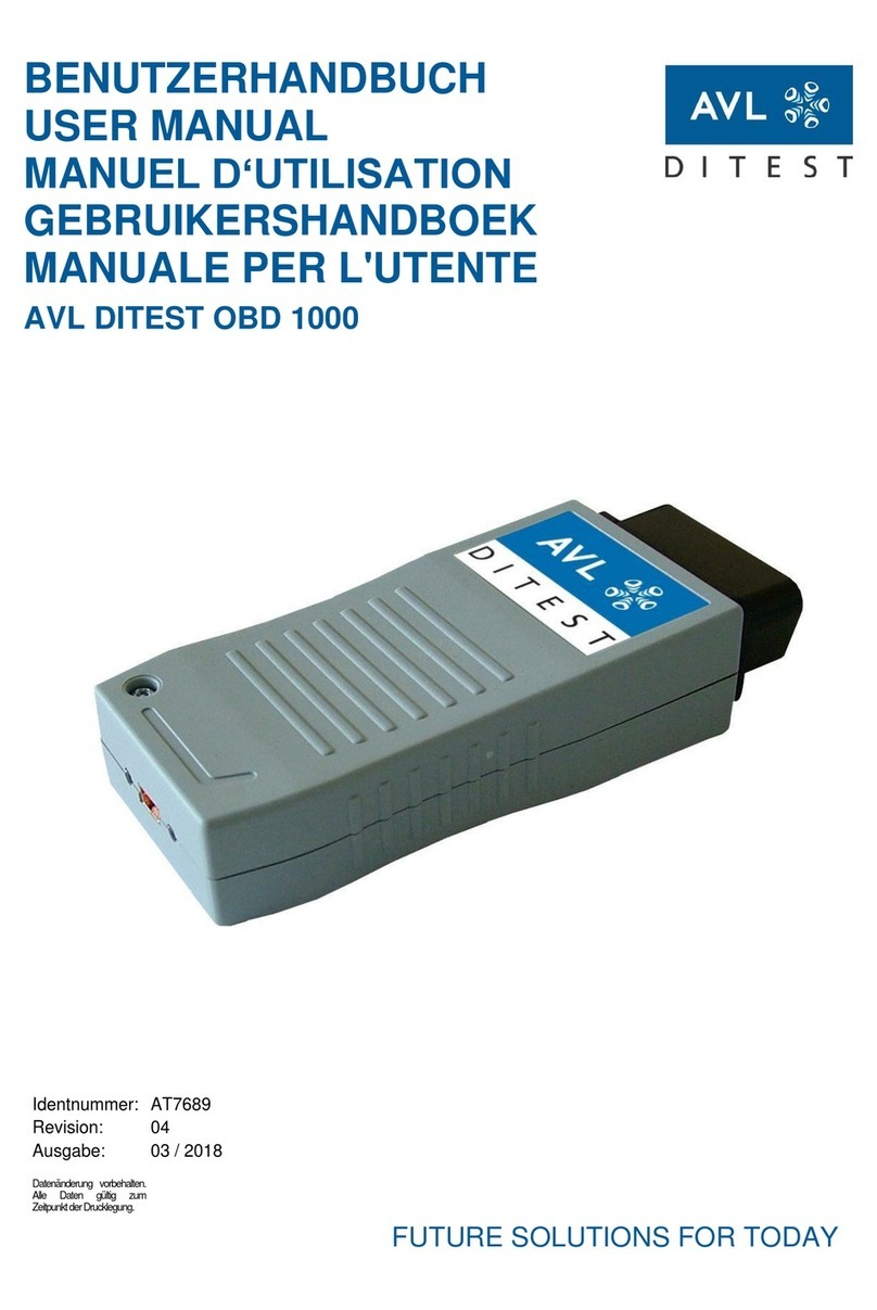 AVL DITEST OBD 1000 user manual