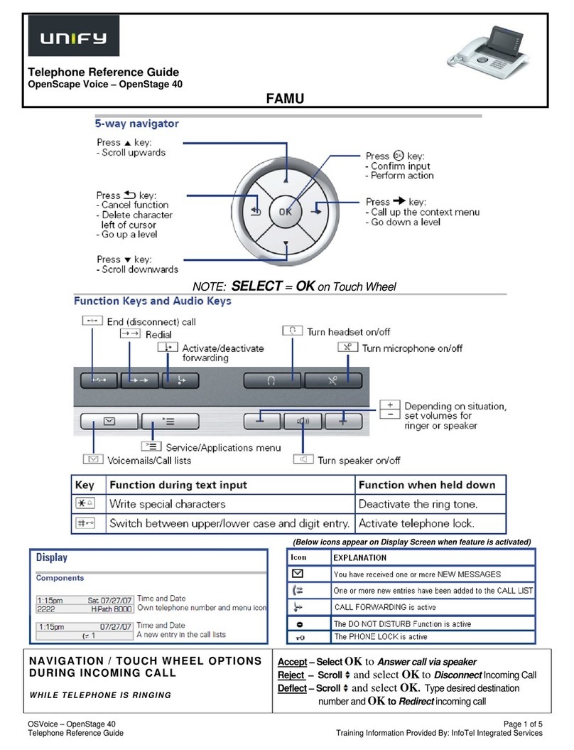 Unify OpenStage 40 reference guide