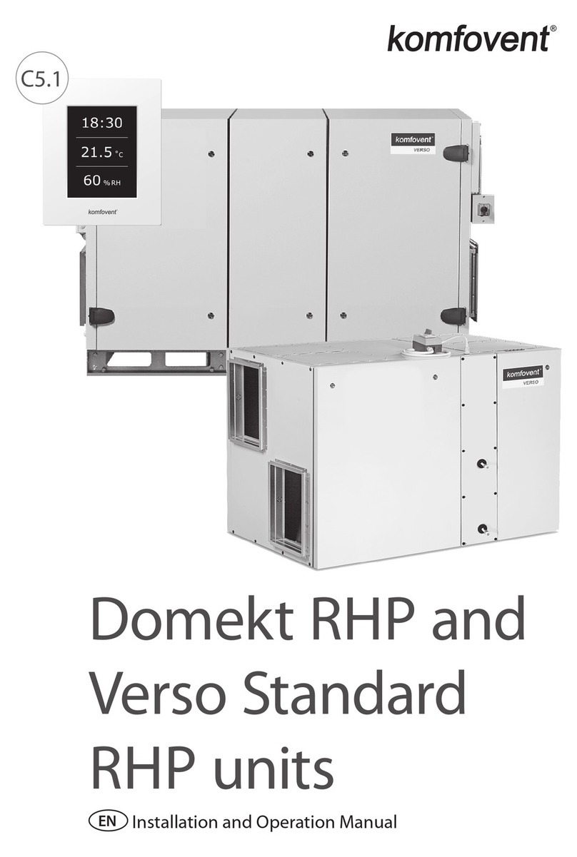 Komfovent DOMEKT RHP 400 U-2,2/1.4 Installation and operation manual